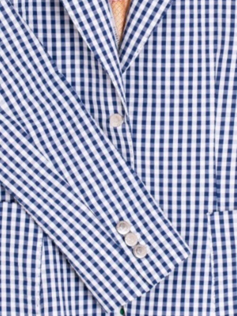 Vilagallo Gingham Blue and white Blazer - Picture 2 of 3